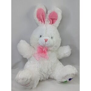 Goffa White Rabbit Plush Easter Tulip 15 Inch Stuffed Animal Toy